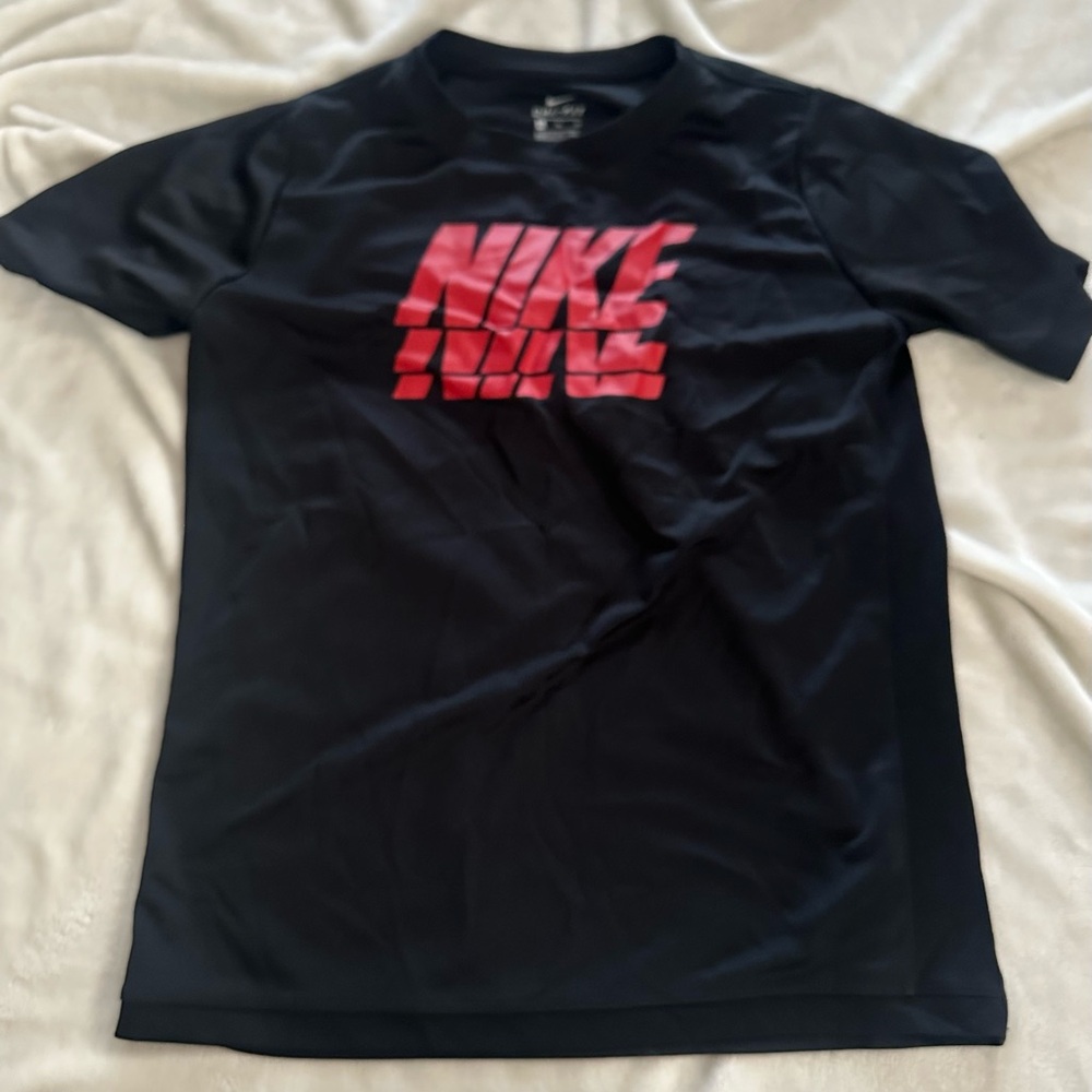 Nike Black Tee with Vibrant Red Graphic